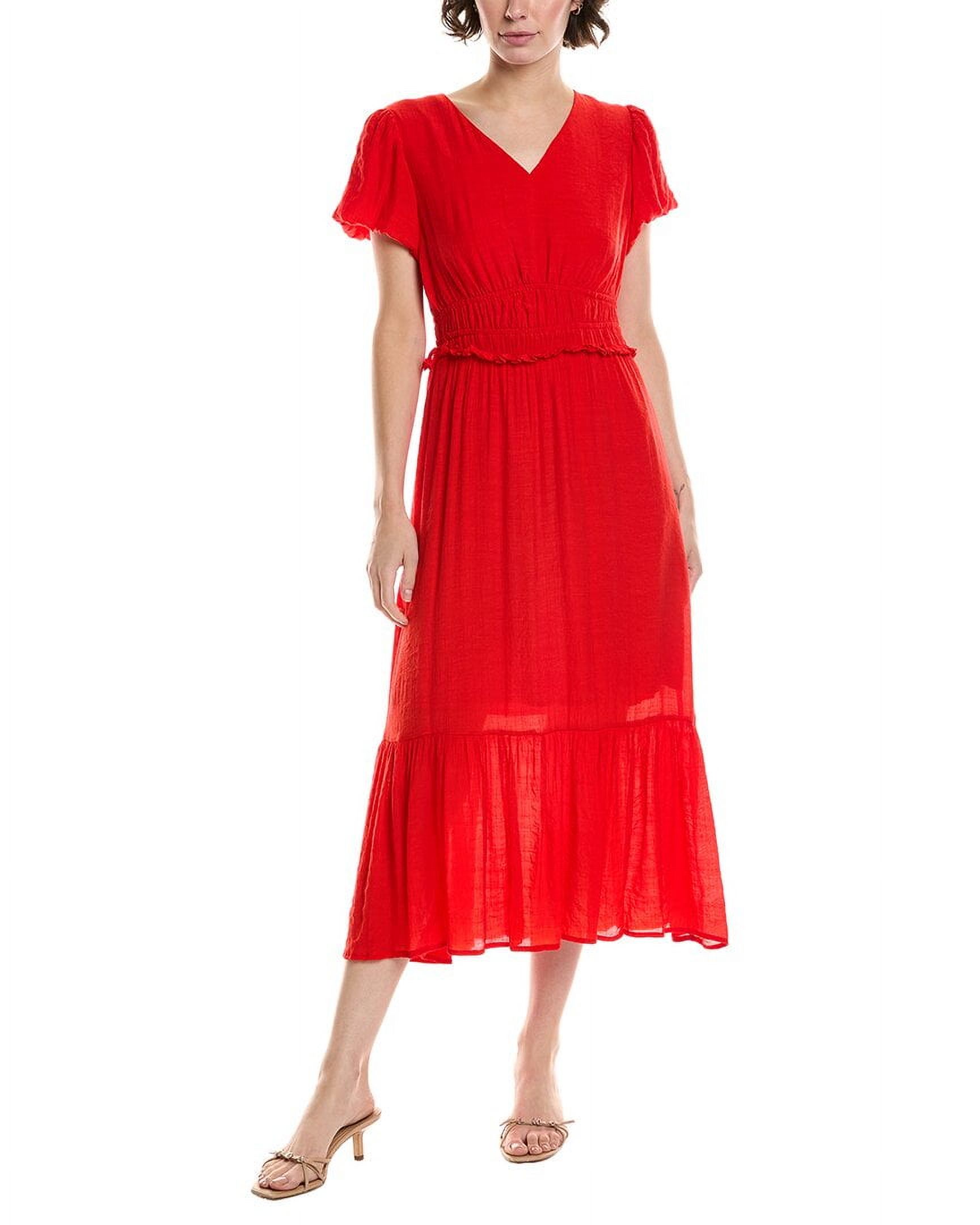 Nanette Nanette Lepore womens Midi Dress, 12, Red